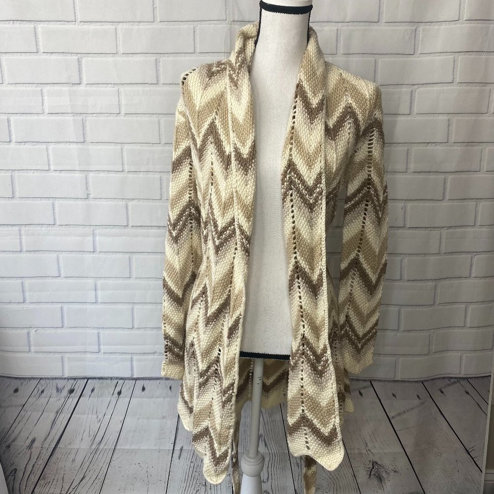 Lucky Brand Open Knit Cardigan with tie waist size medium